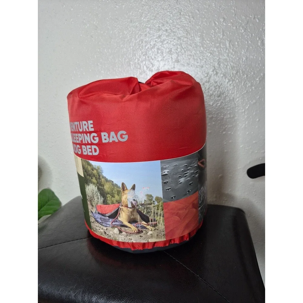 New Jeep Venture Sleeping Bag Dog Bed, Colorado Red, Large, Camping Sleep Travel
